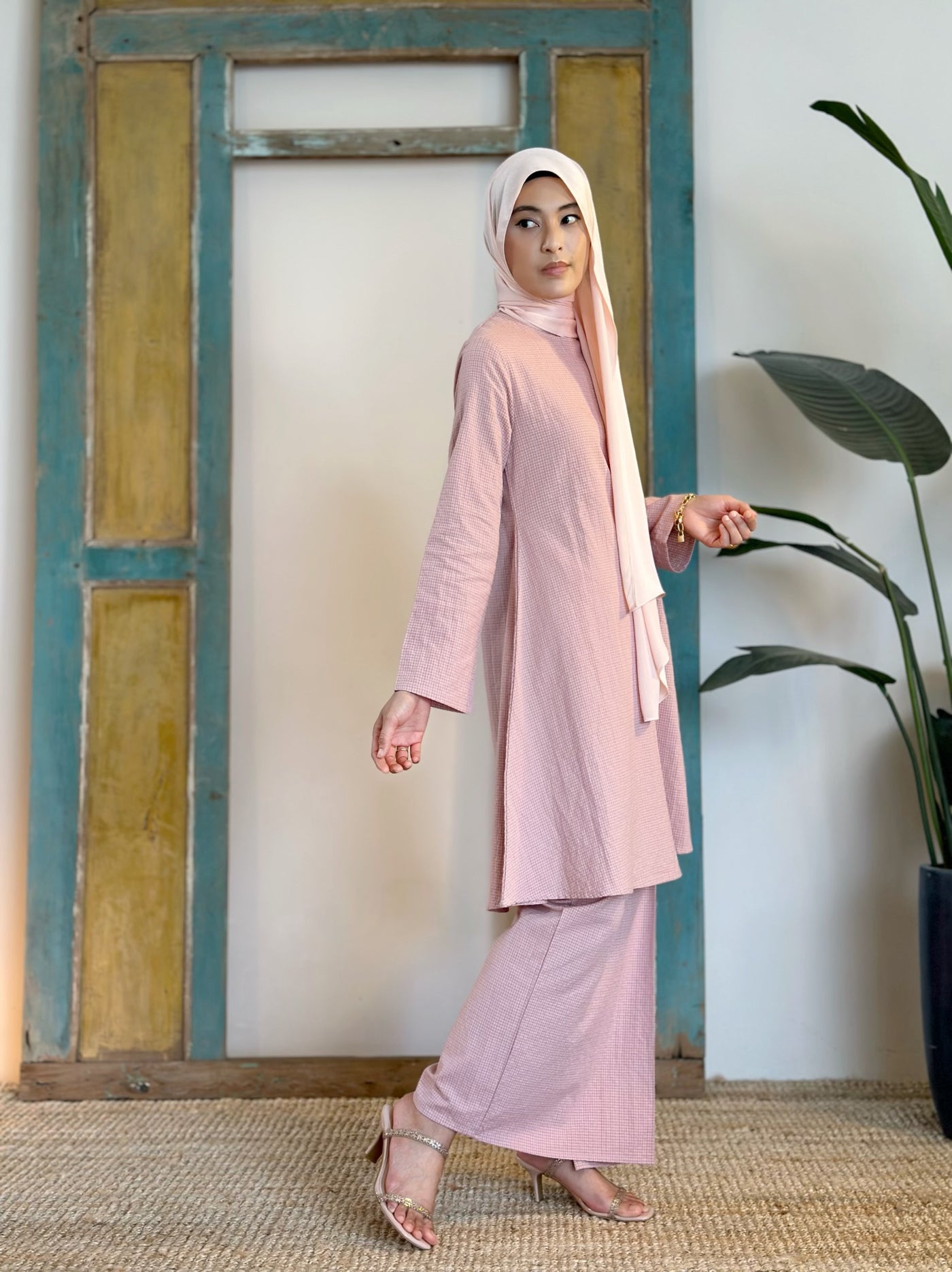 CEMPAKA Kurung Pahang Set in Pink