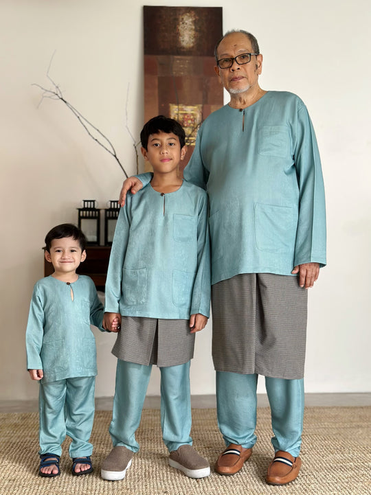 NUH Teluk Belanga Baju Melayu Set in Turquoise