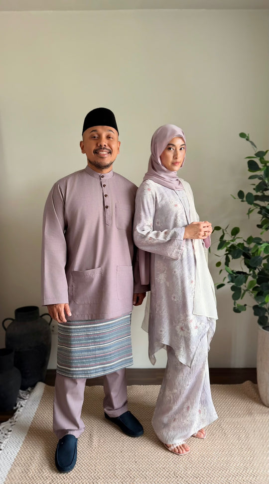RATU Long Kebaya Set in Misty Thistle