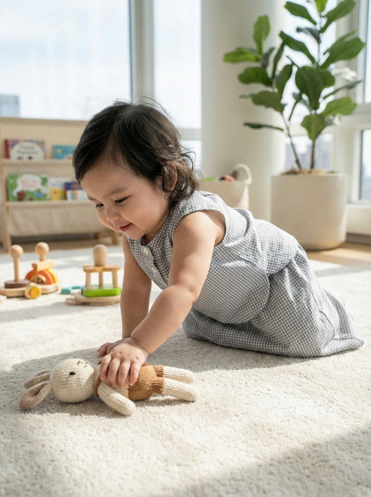 ELLIE Baby’s Sleeveless Blouse and Skirt Set in Gingham