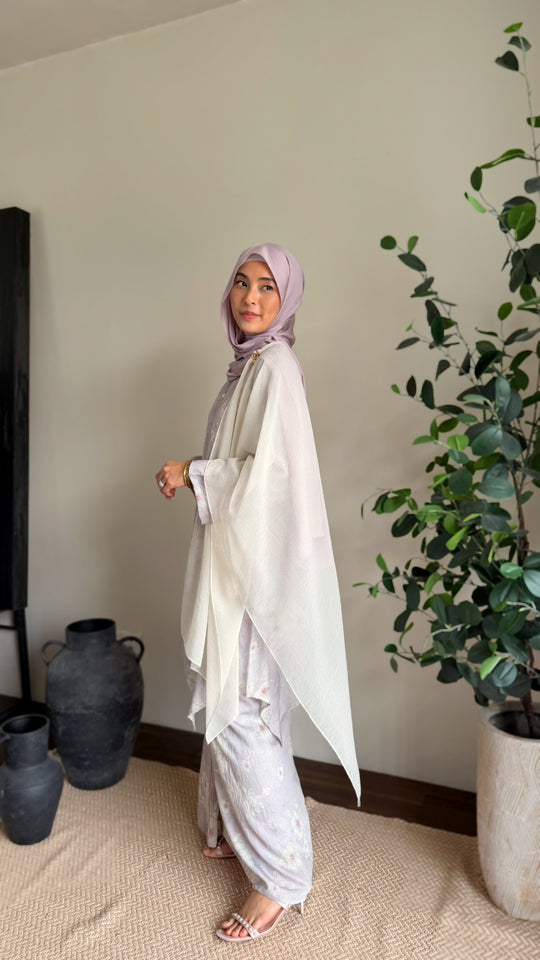 RATU Long Kebaya Set in Misty Thistle