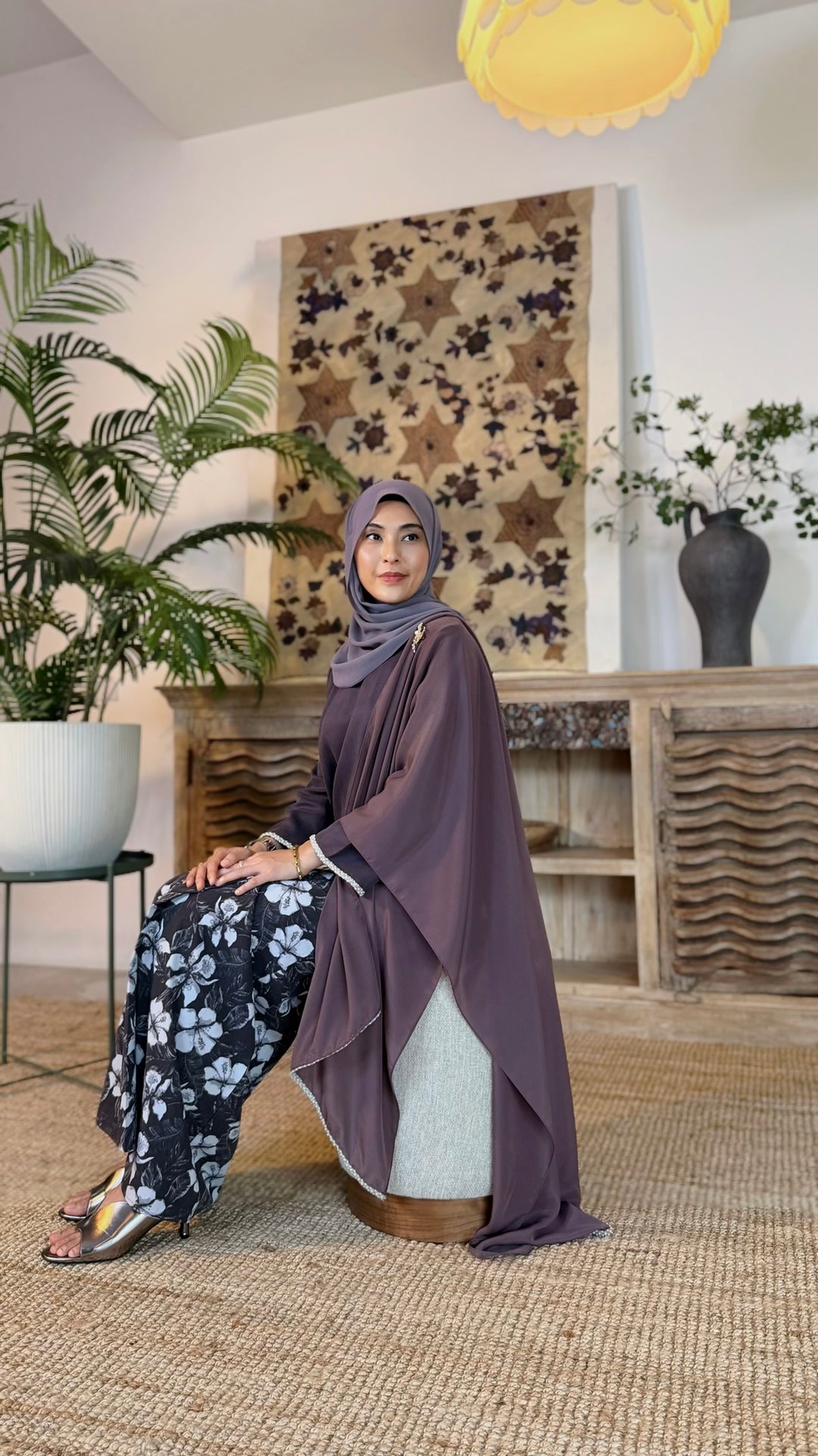 ALUN Selendang in Mauve Lustre