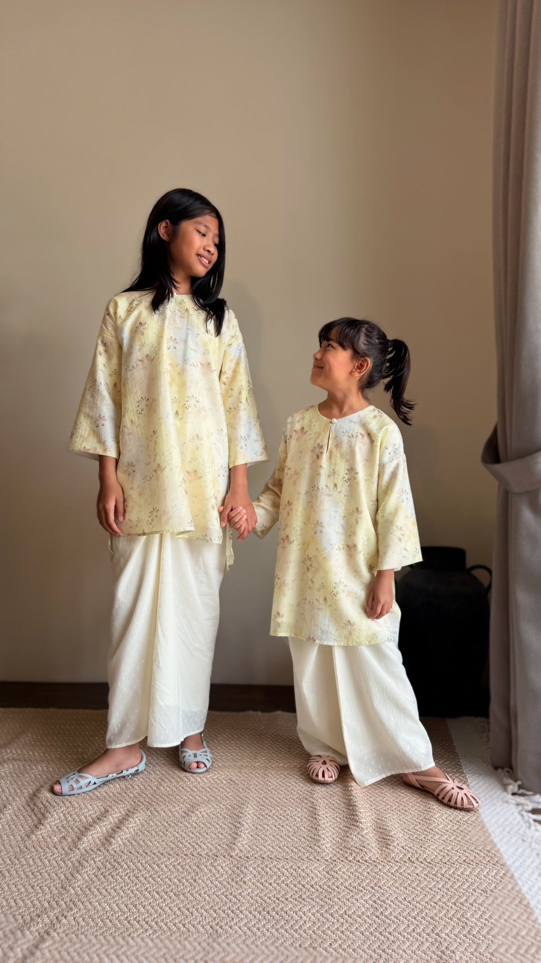 KASTURI Long Kurung Set in Lemon Blossom