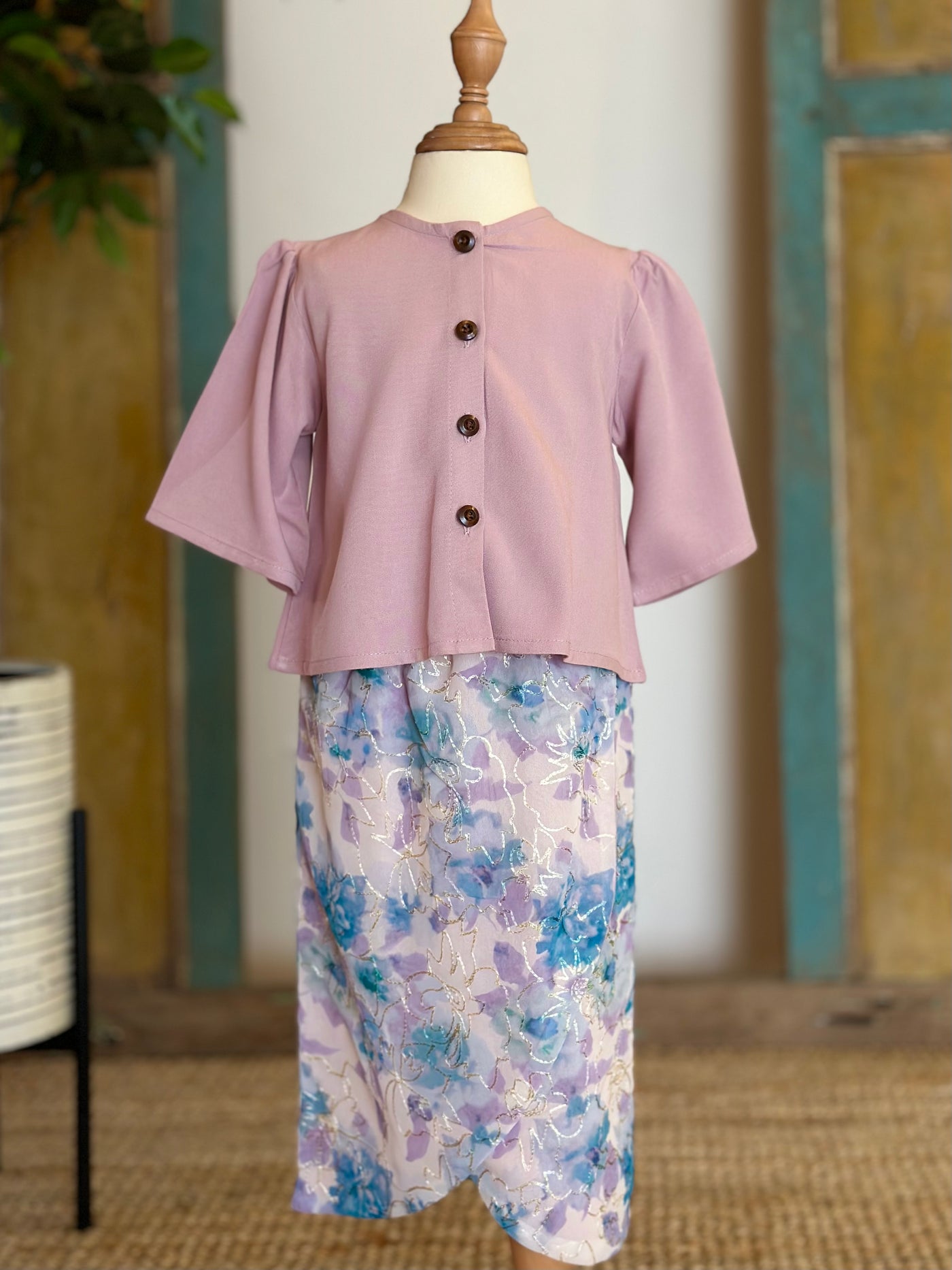 MELUR Baby’s Kebaya Set in Dusty Lilac