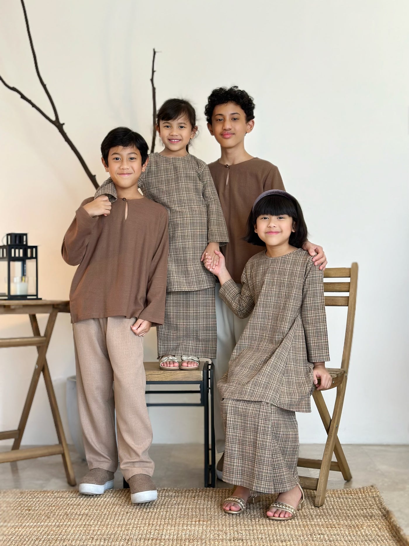 MELATI Kurung Pahang Set in Tartan Checks
