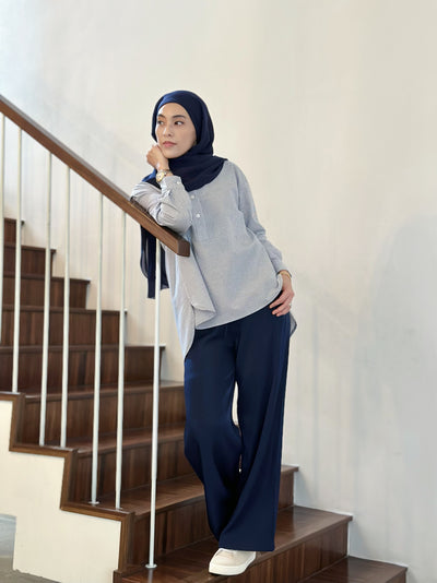 NAOMI Palazzo Pants in Midnight Blue