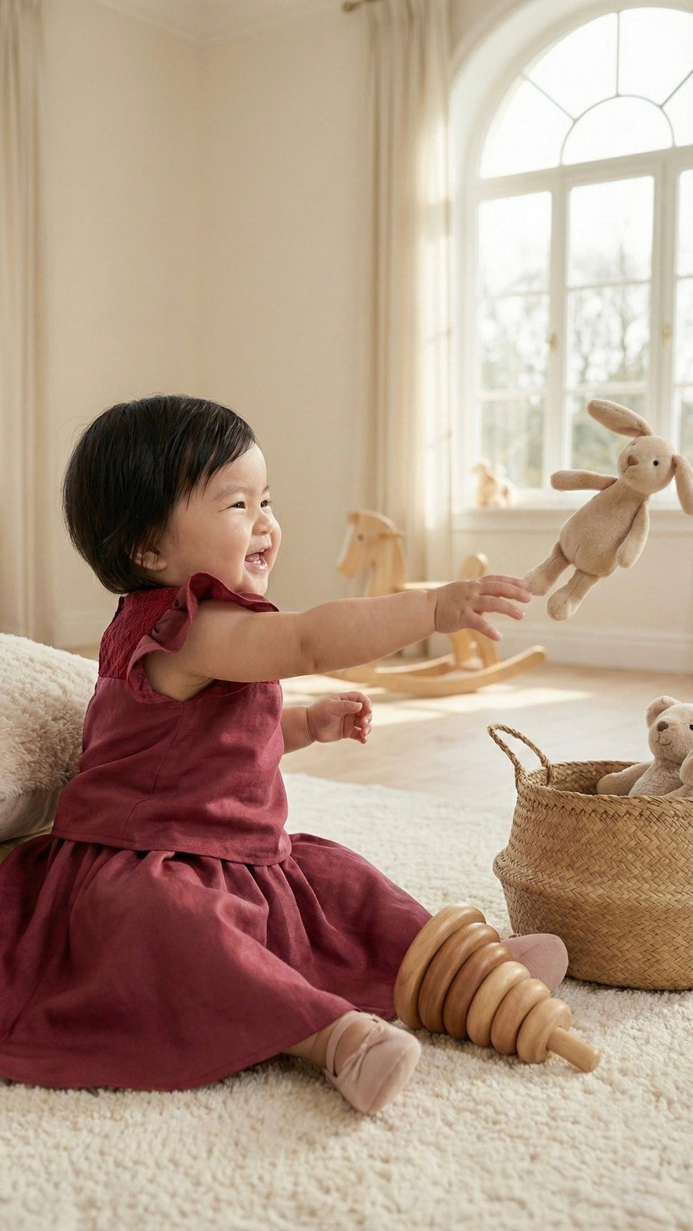 MANIS Baby's Modern Mini Kurung Set in Rosewood