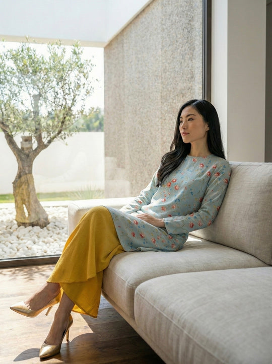 EMBUN Long Kurung Set in Meadow
