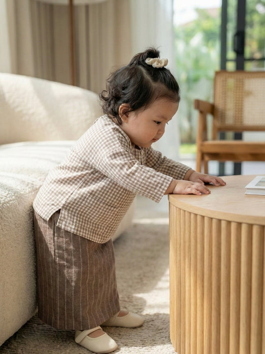 KESUMA Baby's Kurung Kedah Set in Sand