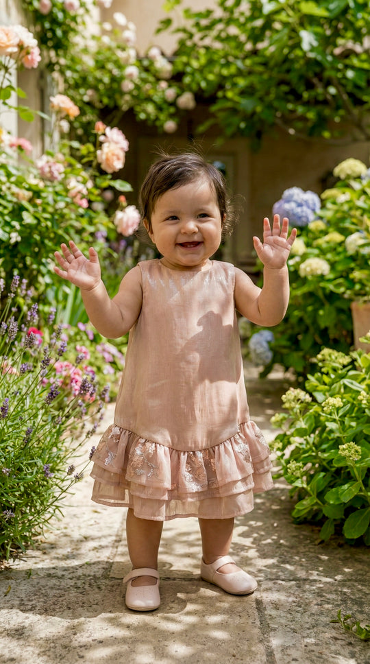 LILI Baby's Dress in Blush Peach