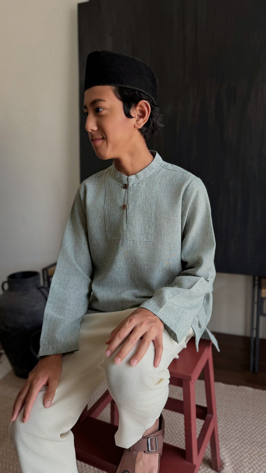 NADIM Kurta in Herbal Green