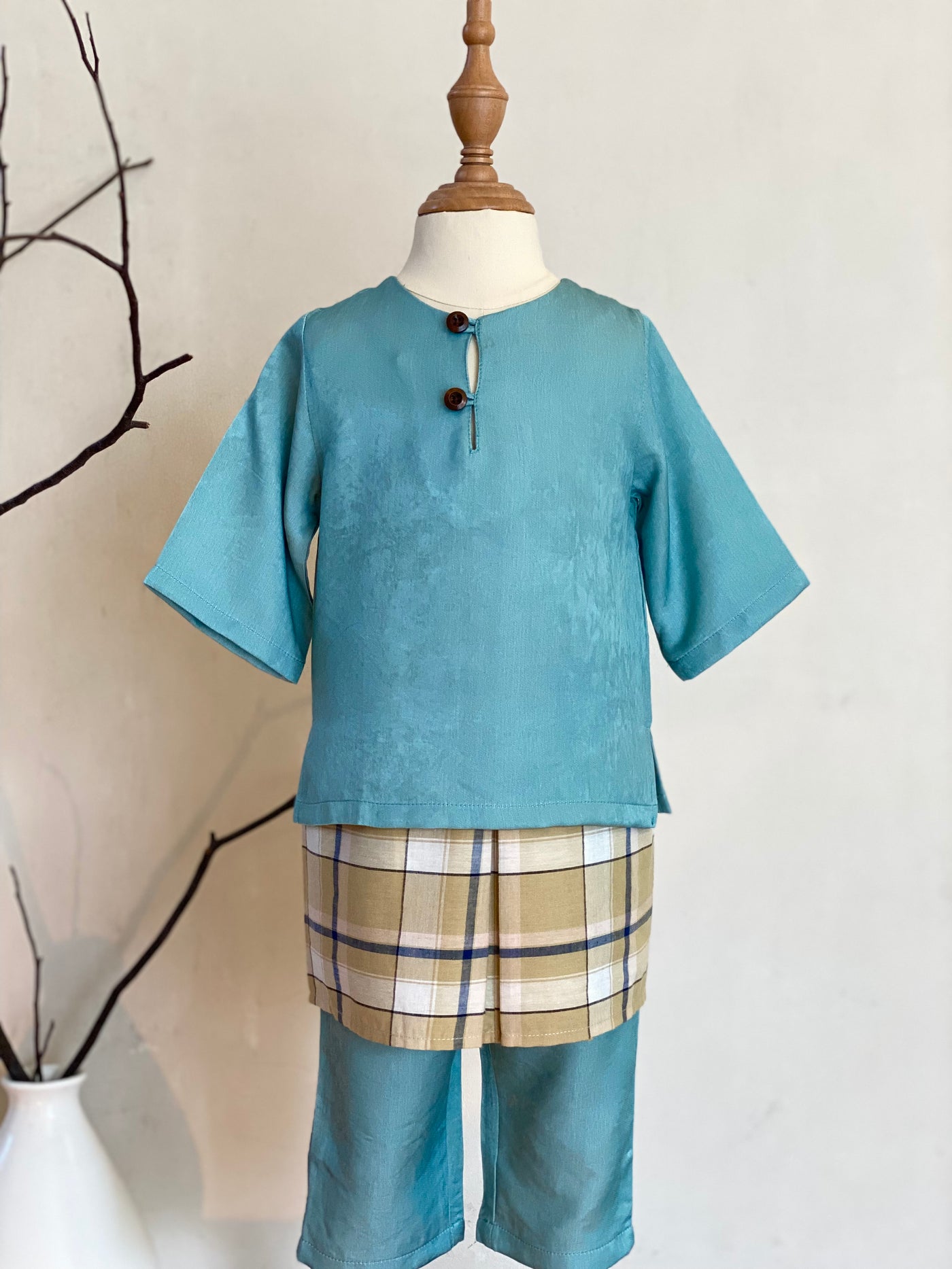 AYUB Instant Pelikat Style Samping in Parmesan Plaid