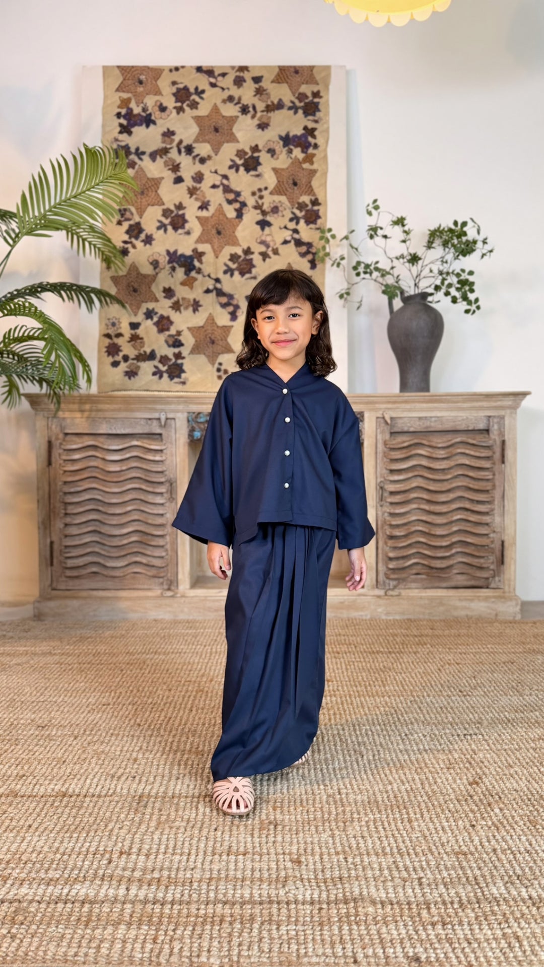 GALUH Short Kebarung Set in Midnight Blue