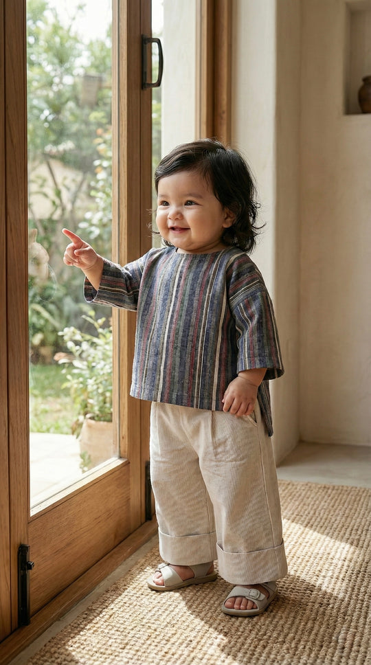KENANGA Blouse & Pants Set in Delight Stripes