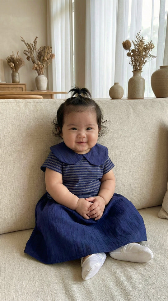 ARA Baby's Mini Kurung Set in Navy