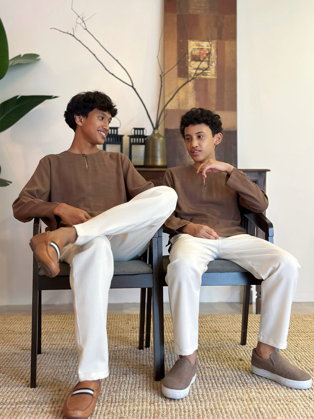 BUDI Teluk Belanga Kurta in Hickory