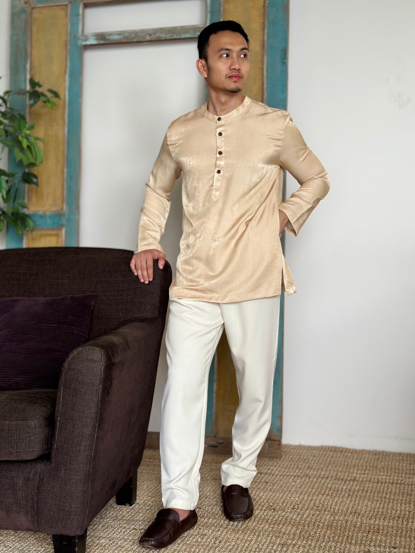 AHMAD Kurta in Buttermilk