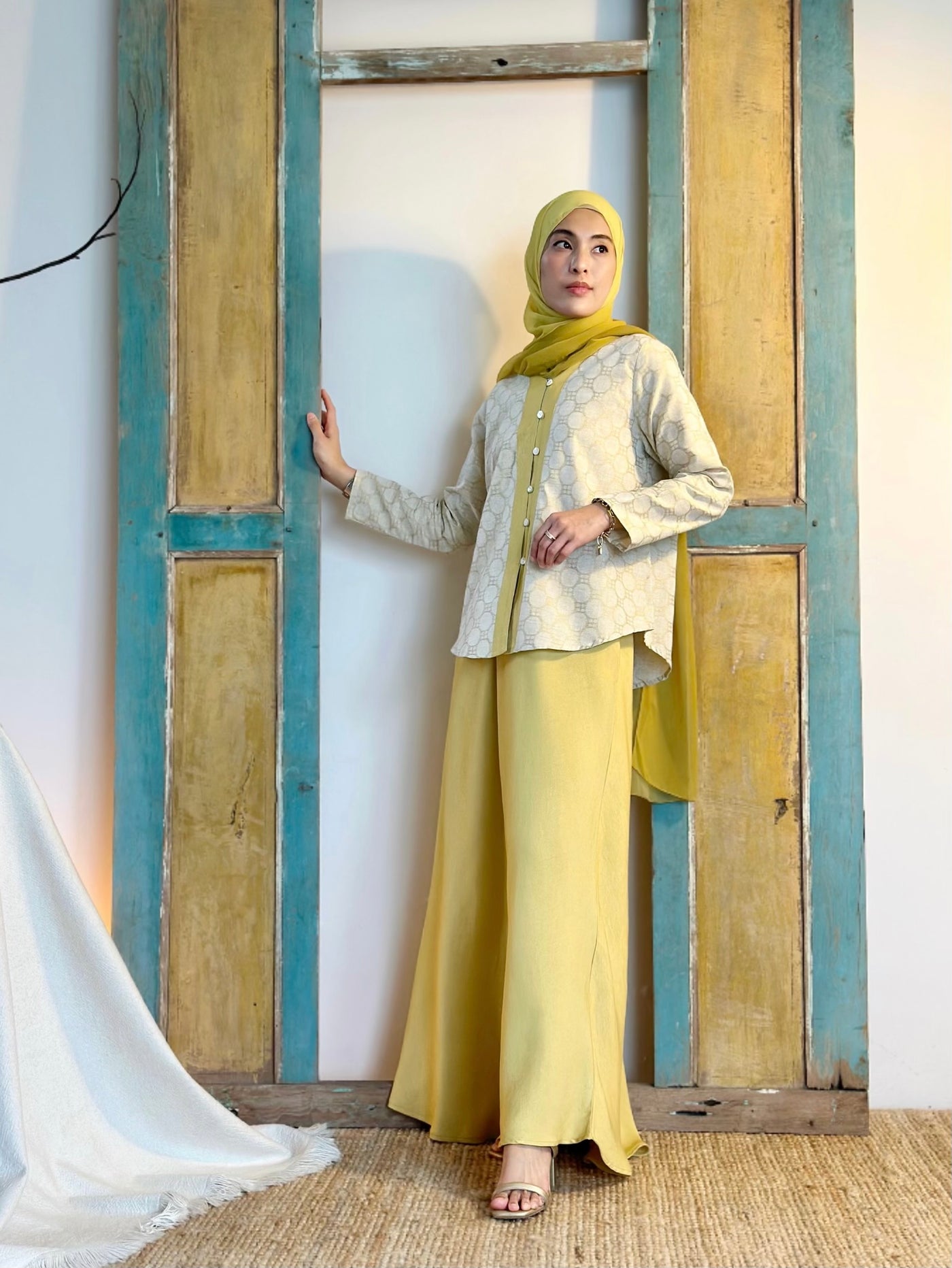 KEJORA Modern Mini Kurung Set in Daffodil