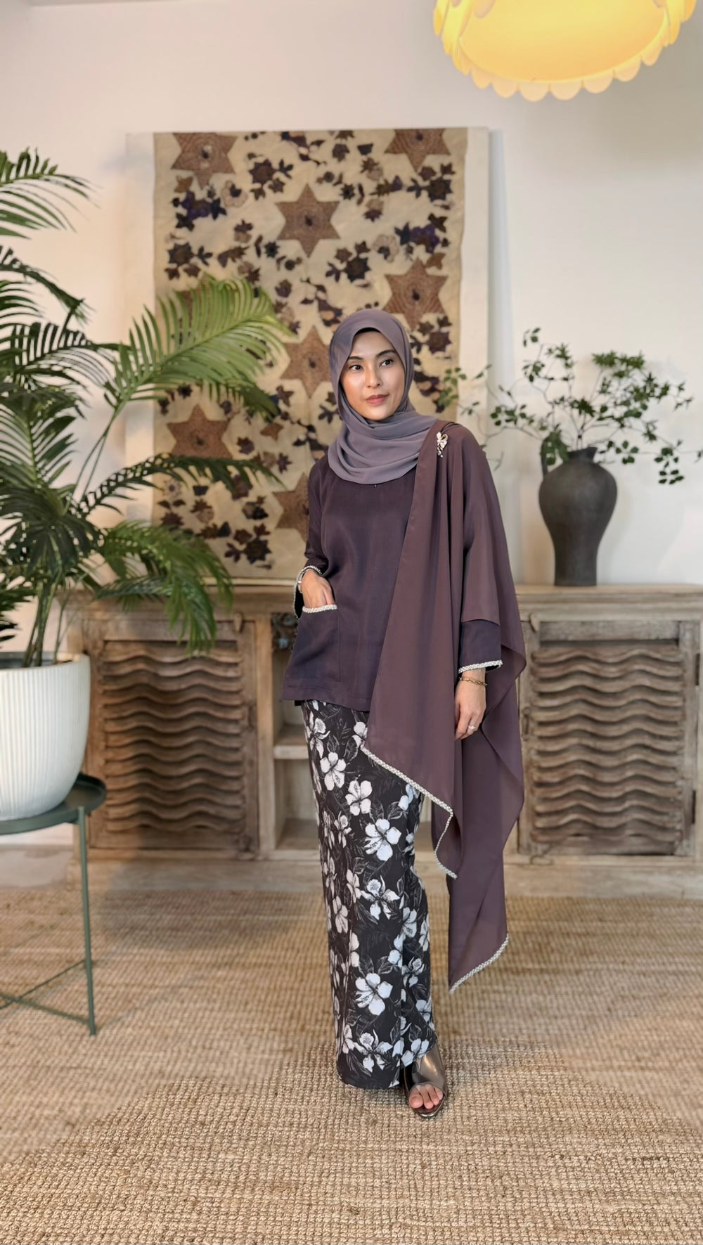 MULUS Kurung Kedah Set in Vintage Mauve