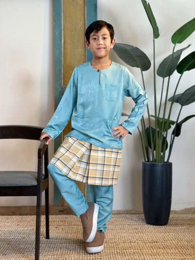 NUH Teluk Belanga Baju Melayu Set in Turquoise