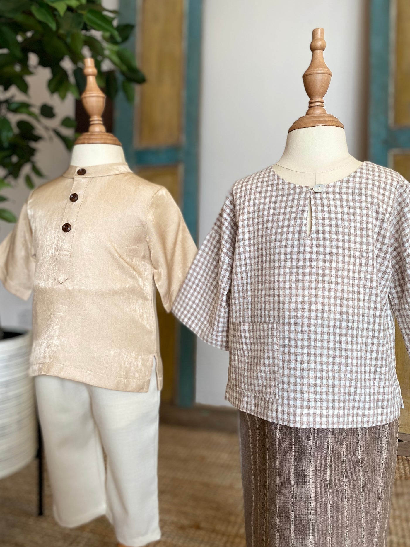 KESUMA Baby's Kurung Kedah Set in Sand