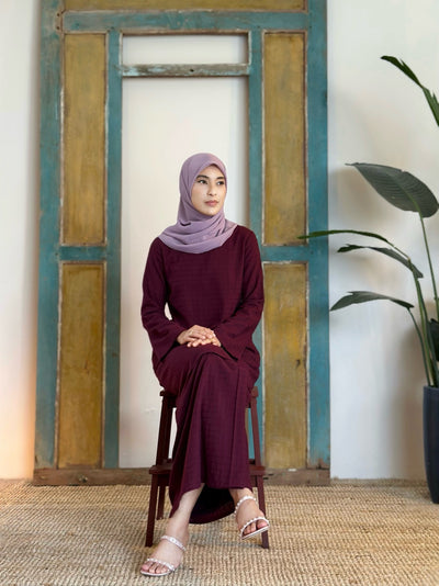 CEMPAKA Kurung Pahang Set in Tyrian