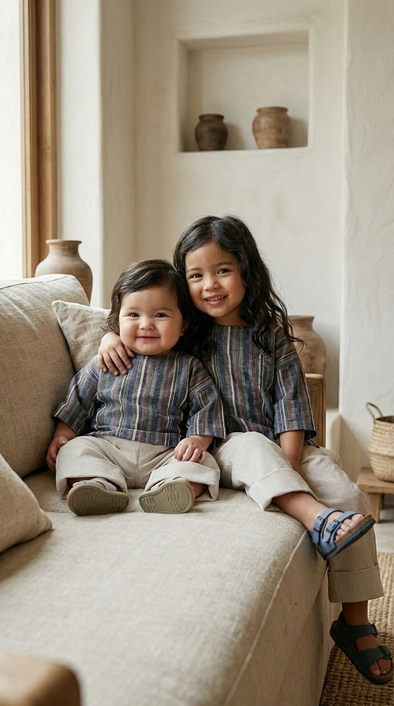 KENANGA Blouse & Pants Set in Delight Stripes