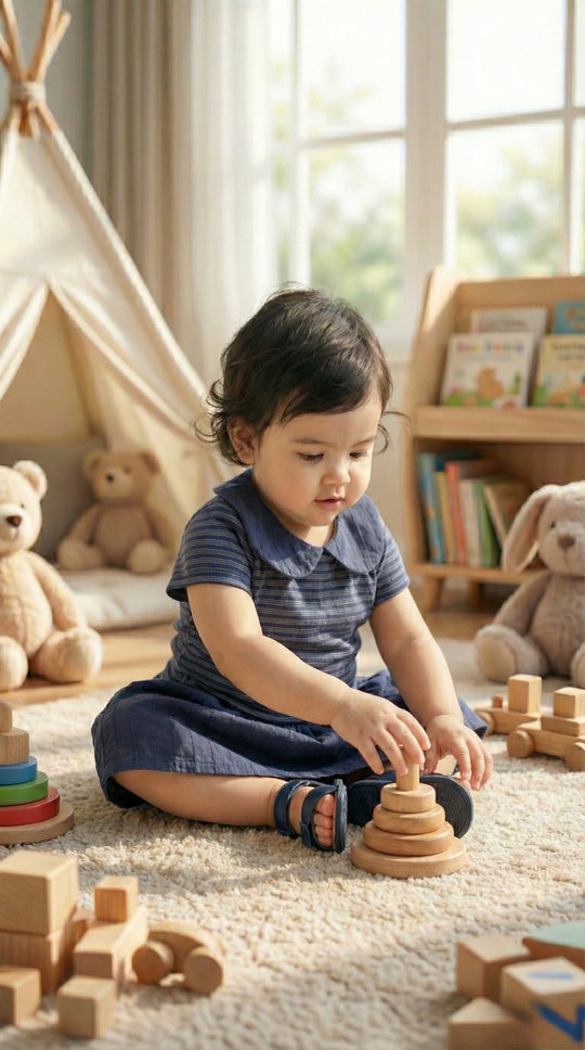 ARA Baby's Mini Kurung Set in Navy