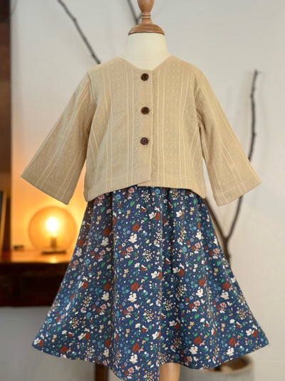 MAWAR Baby’s Modern Kebaya Set in Tan