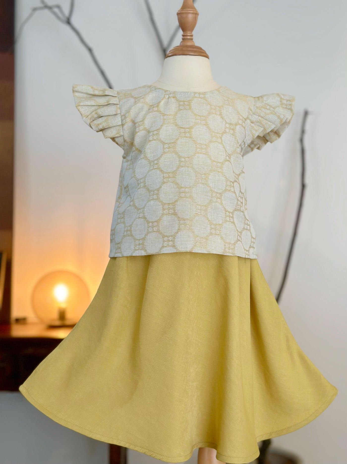 MANIS Baby's Modern Mini Kurung Set in Daffodil