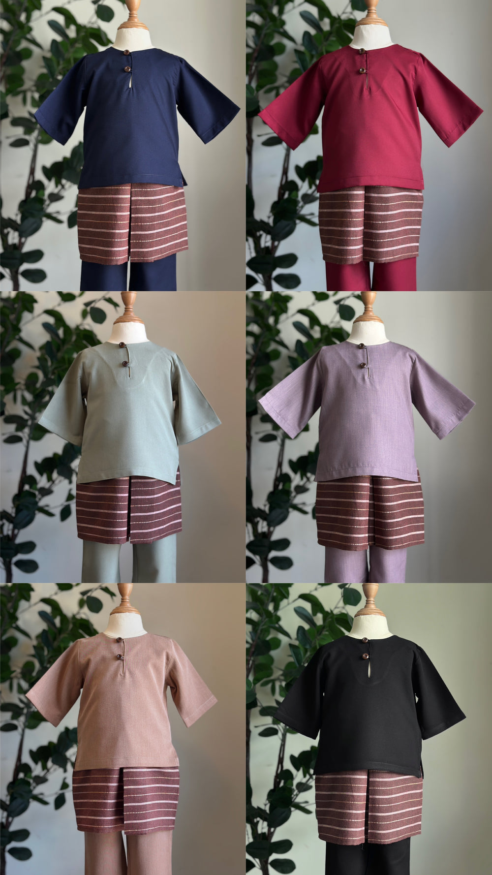 AYUB Instant Pelikat Style Samping in Brown Stripes