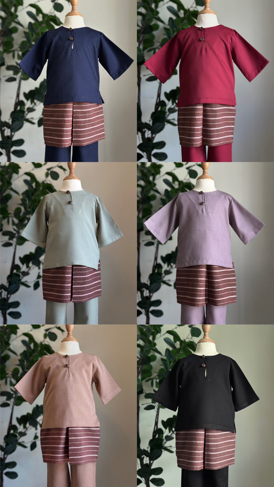 AYUB Instant Pelikat Style Samping in Brown Stripes