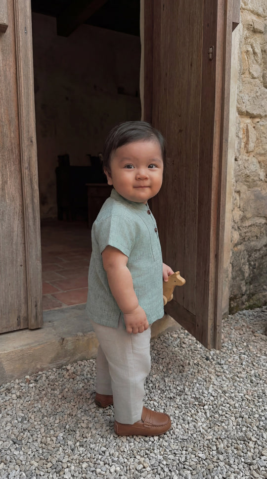 ALAM Baby's Kurta in Herbal Green