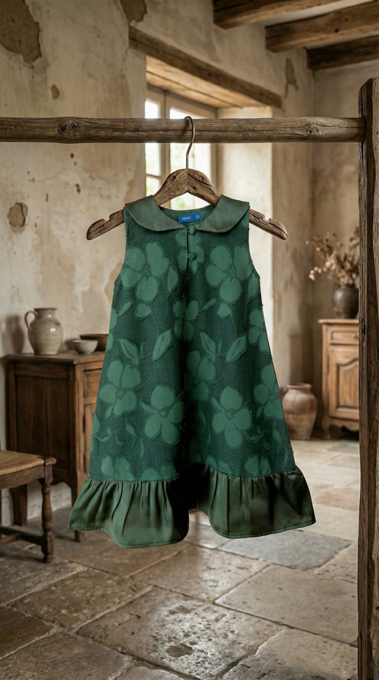 TIA Baby's Dress in Emerald