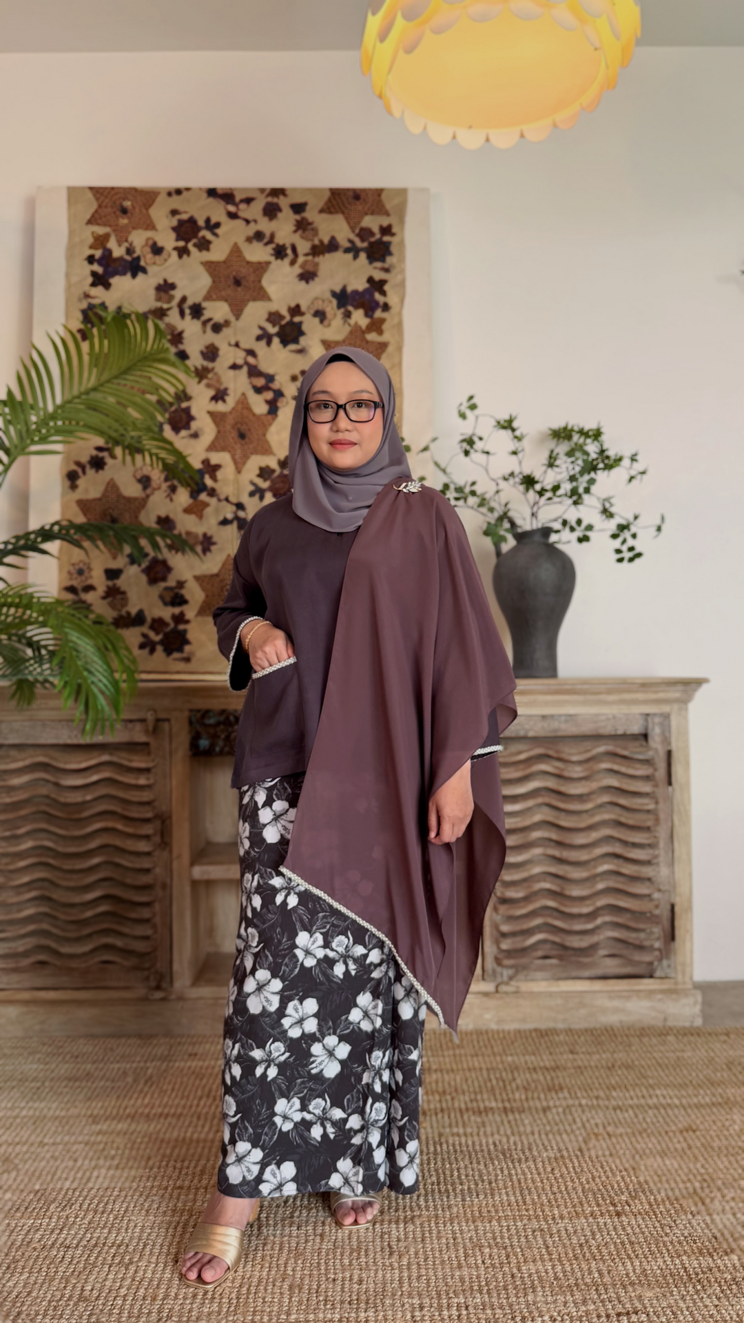 MULUS Kurung Kedah Set in Vintage Mauve