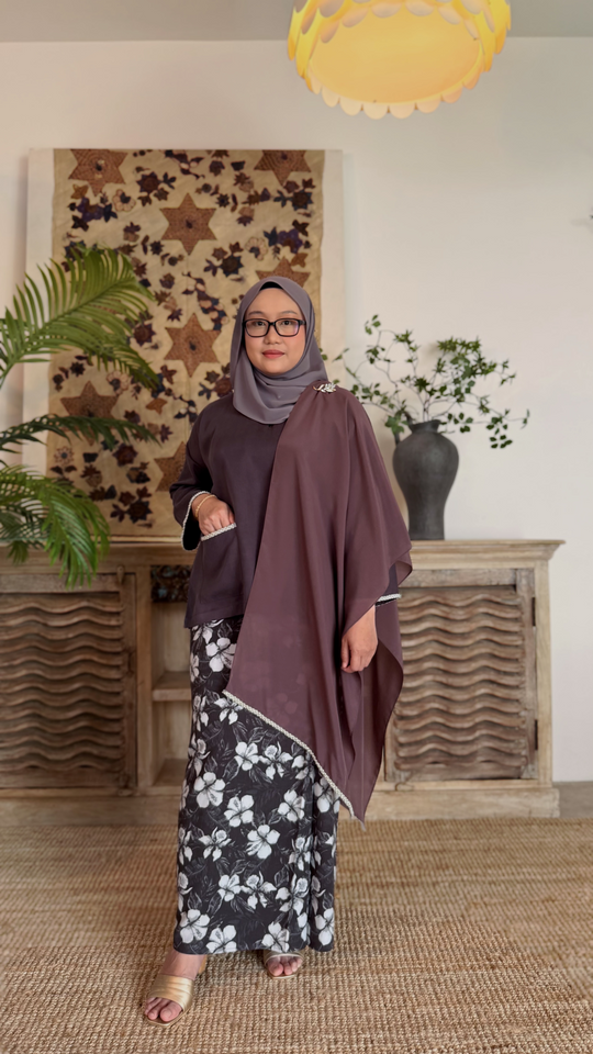 MULUS Kurung Kedah Set in Vintage Mauve