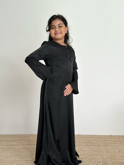 ROSA Empire Dress in Jet Black