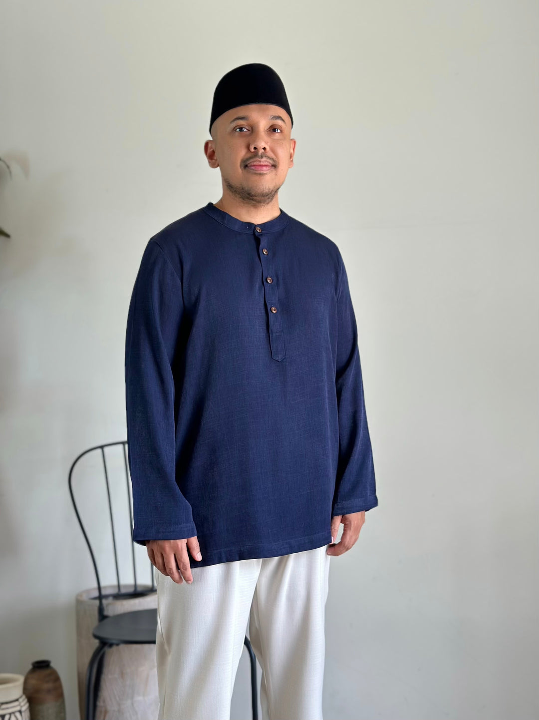 AHMAD Kurta in Midnight Blue