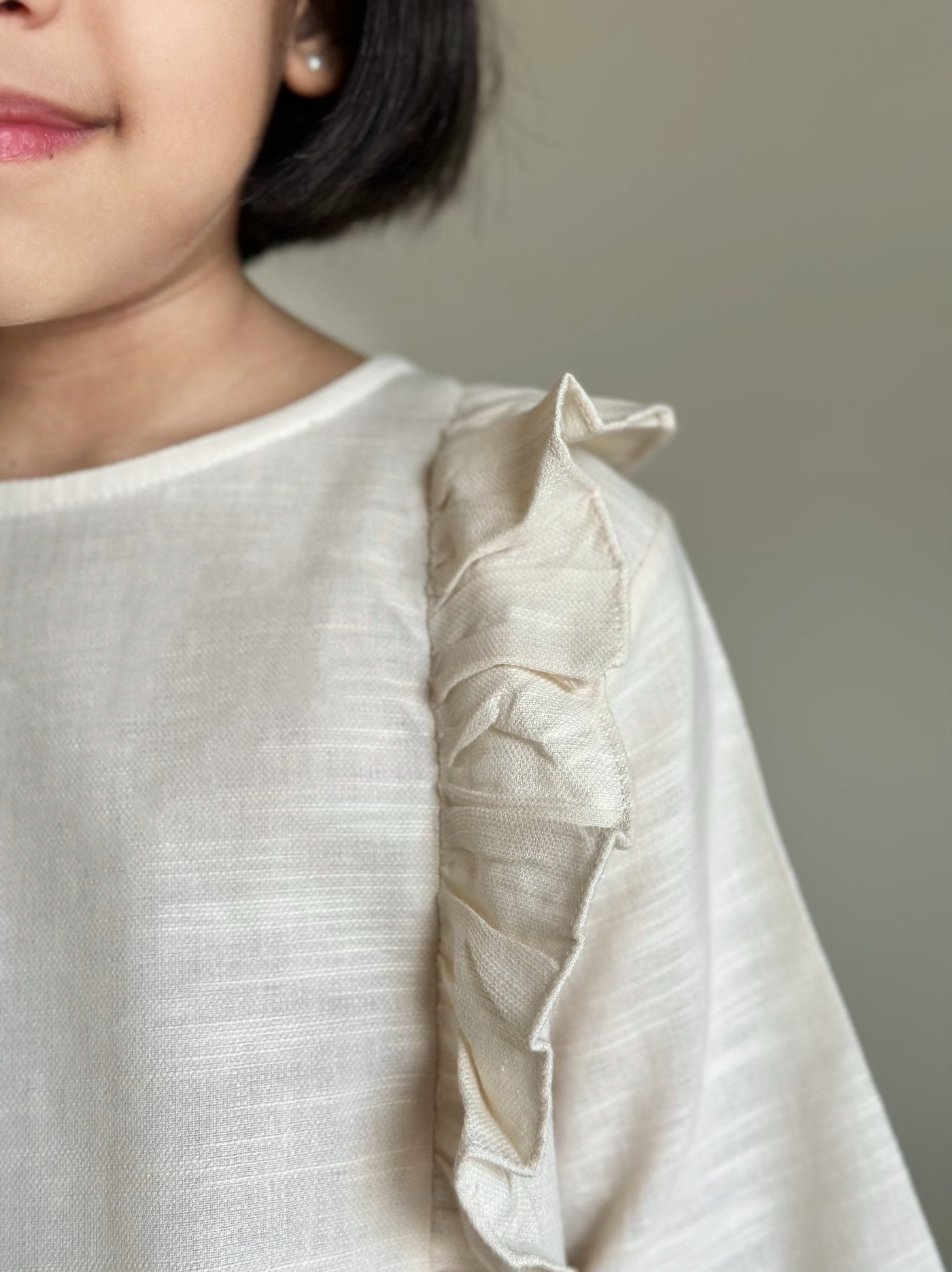 RIANG Frill Blouse & Skirt Set in Vanilla Blossom