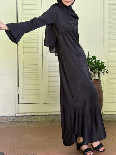 BELLA Empire Dress in Jet Black