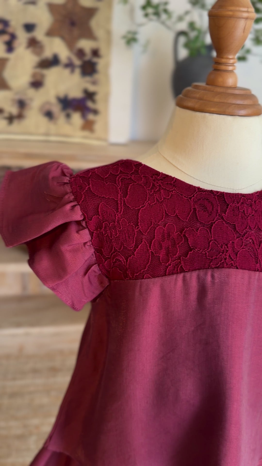 MANIS Baby's Modern Mini Kurung Set in Rosewood