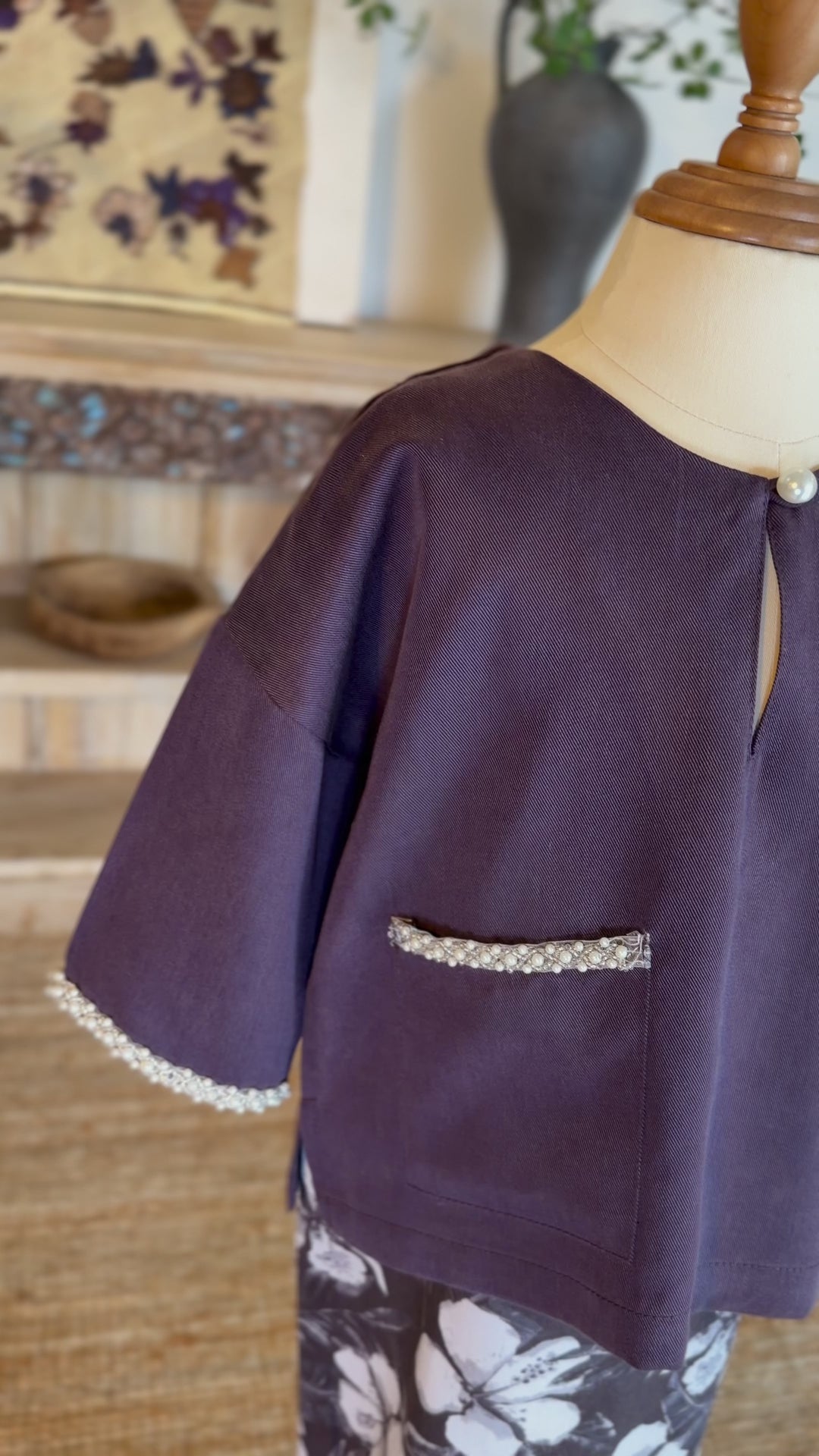 KESUMA Kurung Kedah Set in Vintage Mauve