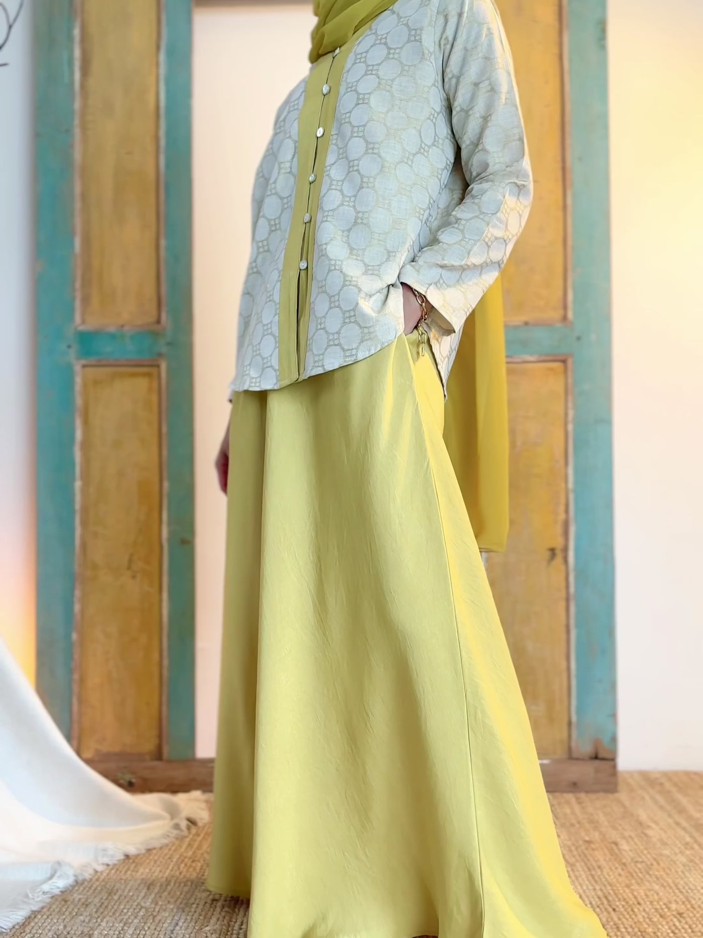 KEJORA Modern Mini Kurung Set in Daffodil