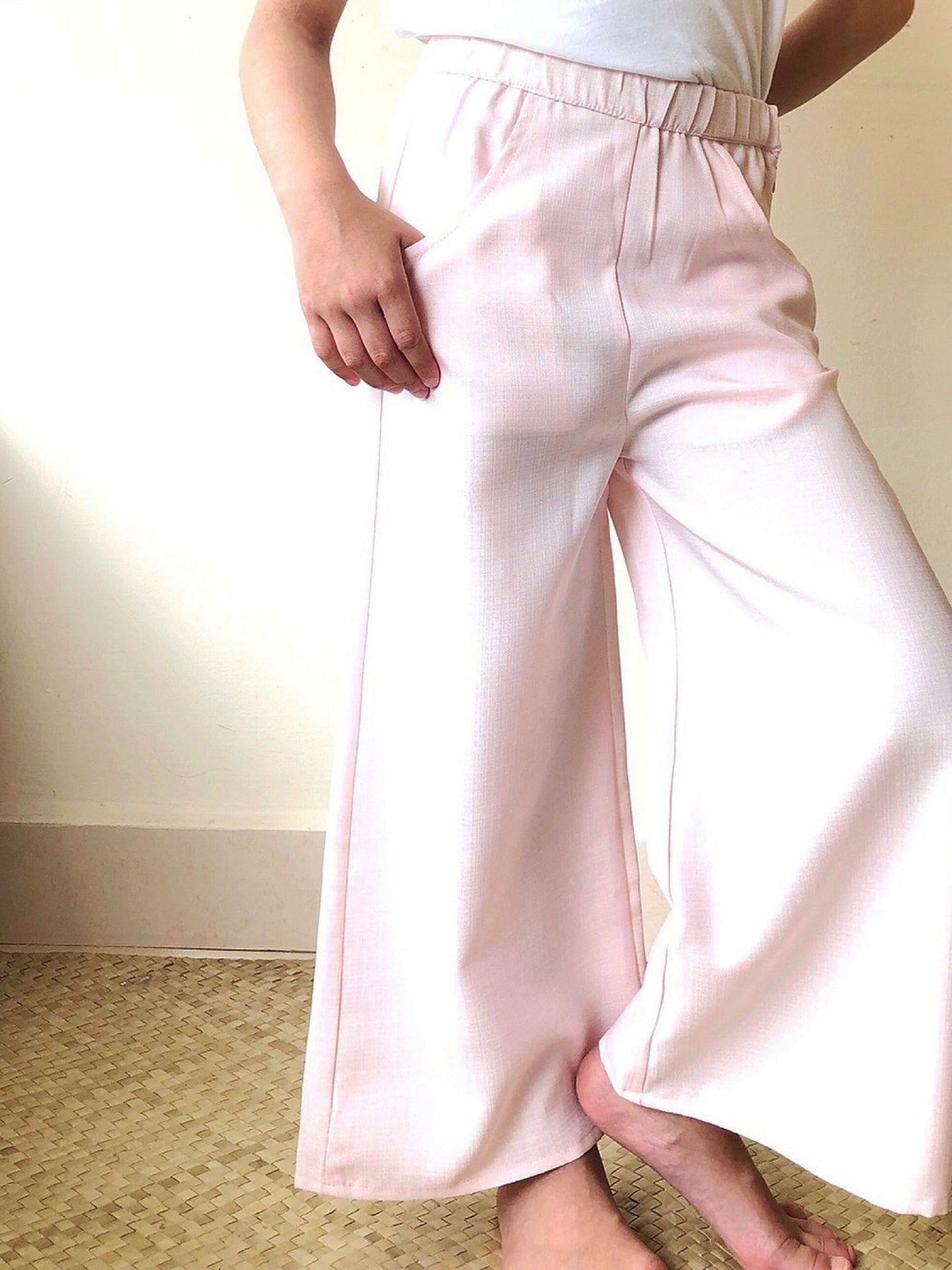 LOLA Palazzo Pants in Off Pink