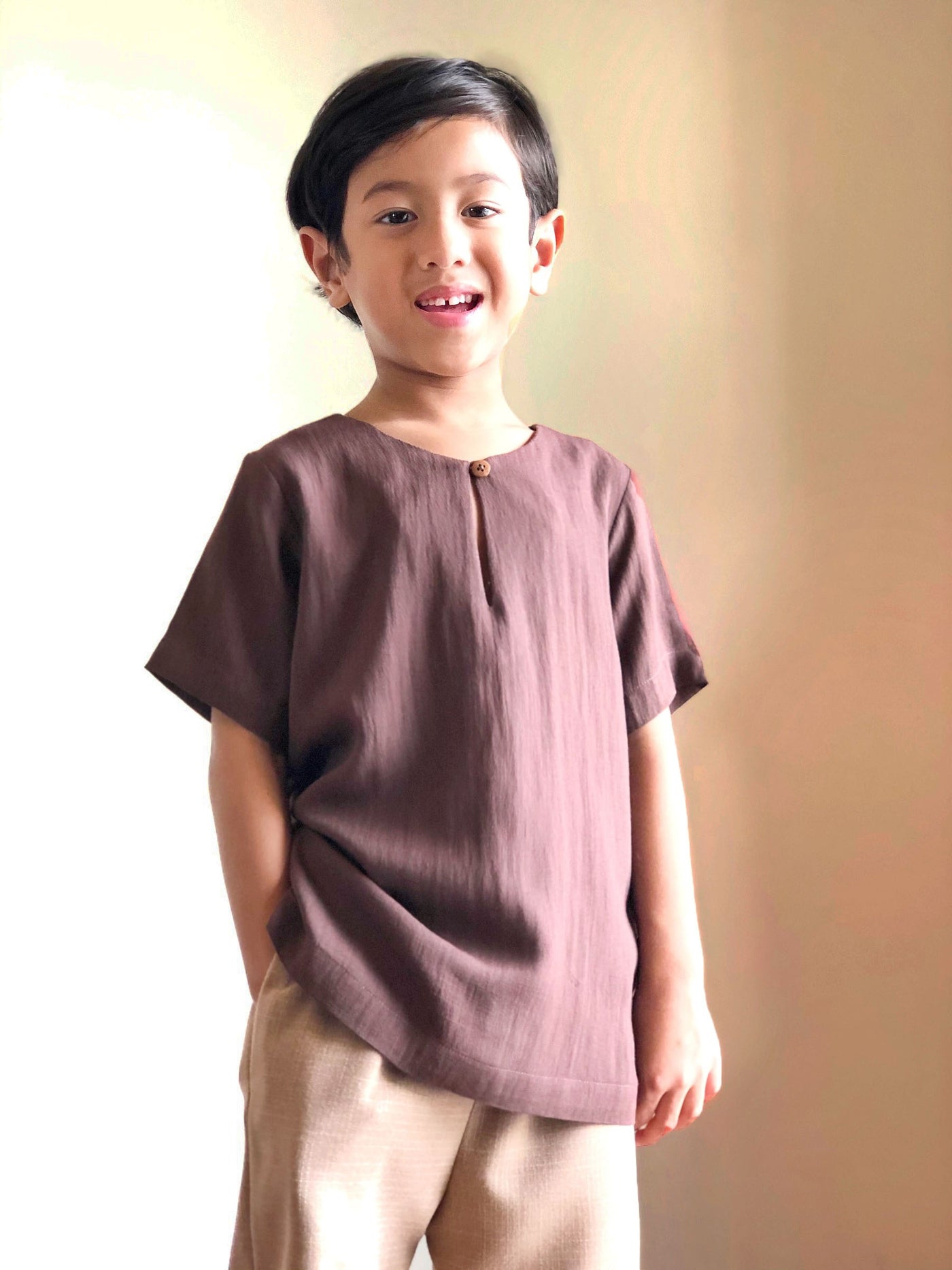 FALCON Teluk Belanga Kurta in Walnut