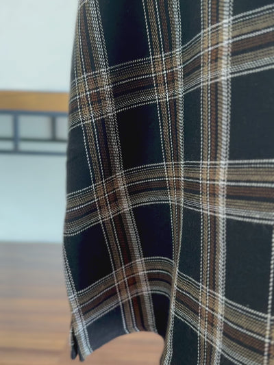 KEMIRI Baby's Dress with Mini Bolero Set in Black Plaid