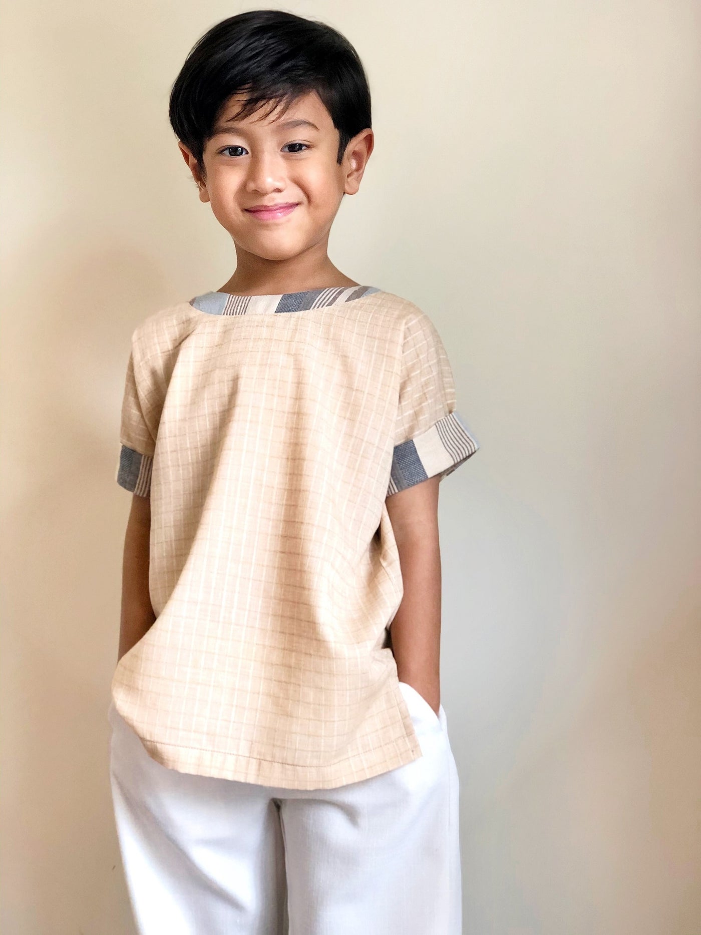 SPARROW Unisex Buttoned-shoulder Shirt in Dust