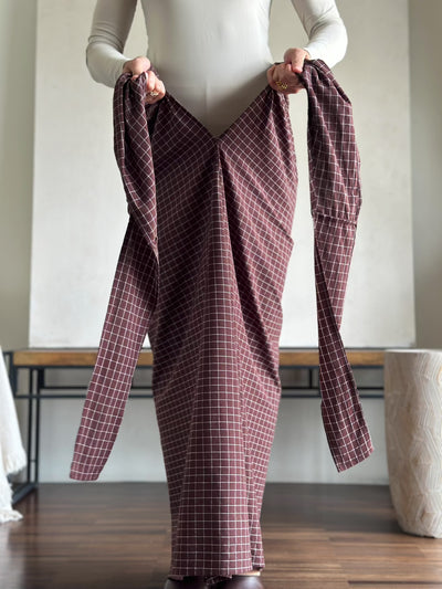 TANJUNG Long Kurung Set in Cocoa
