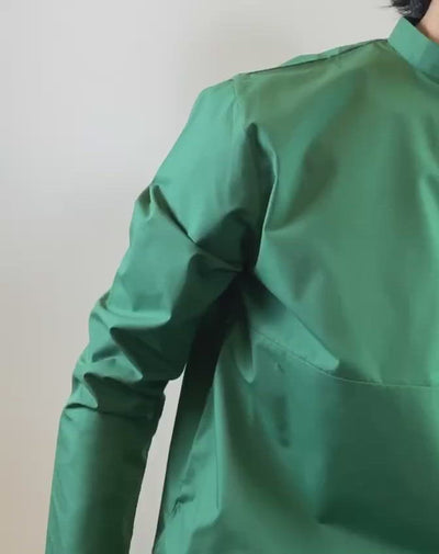 PANJI Cotton Kurta in Emerald