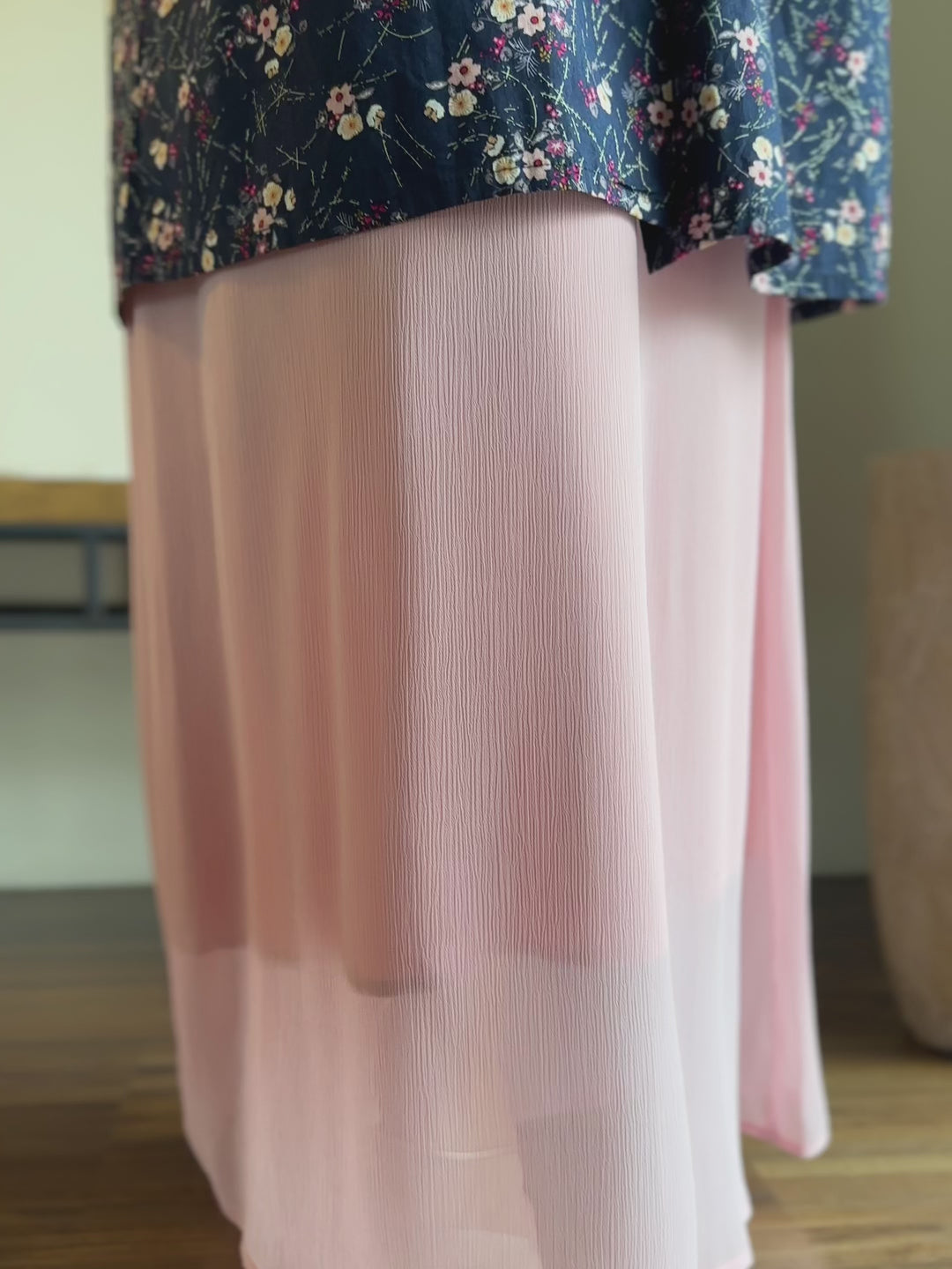 ROSE Flowy Dress with Overcoat Set